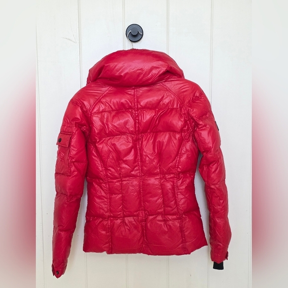 SAM. Freestyle Down Puffer Bomber Jacket In Candy Red Size XS - Picture 7 of 12